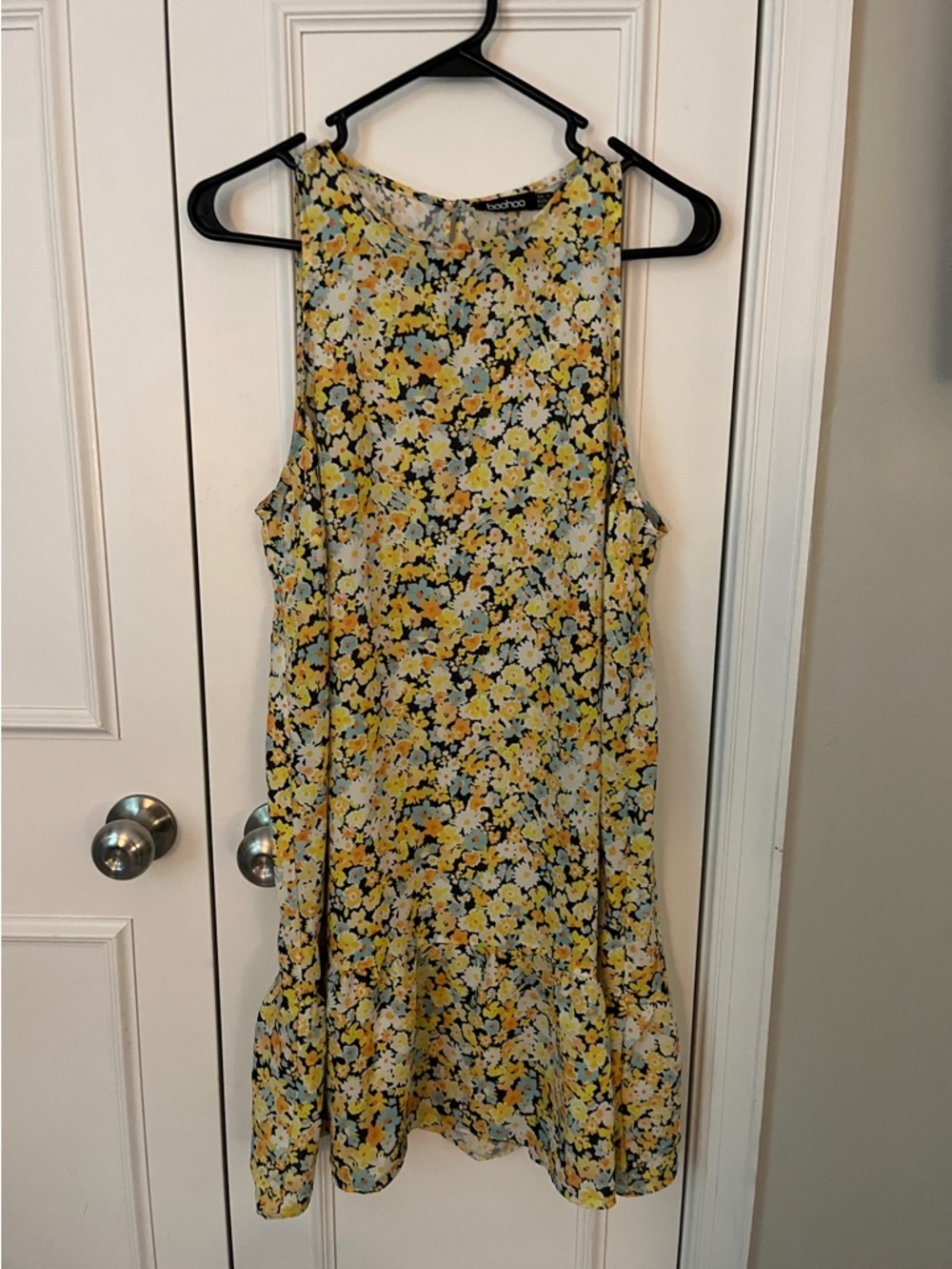 Naked Zebra Yellow Floral Sleeveless Day Dress